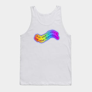 All The Colors of the Rainbow Words Tank Top